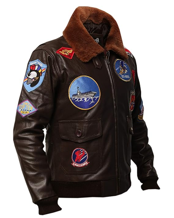 Top Gun G1 Bomber Tom Cruise Cowhide Leather Jacket
