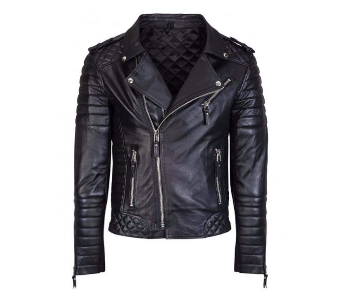 Biker Style Cow-hide Fashion Leather Jacket