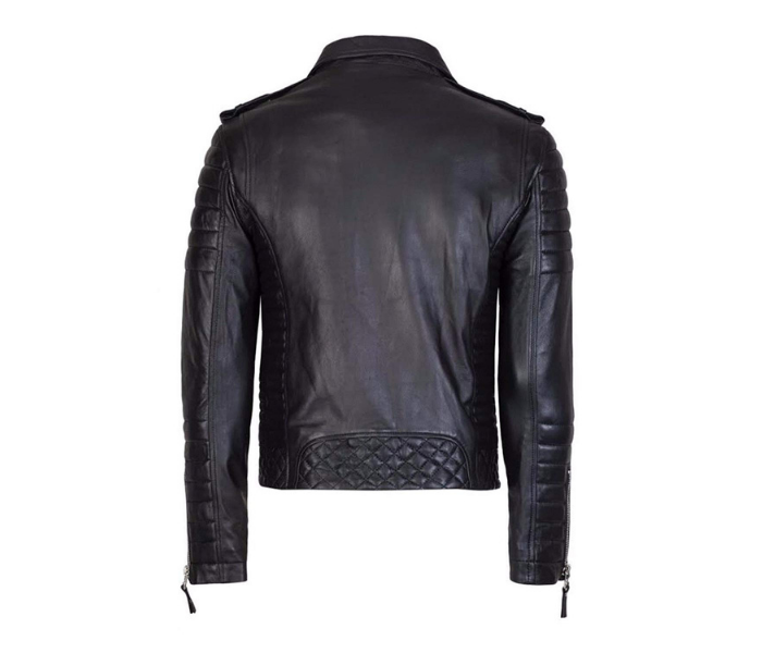 Biker Style Cow-hide Fashion Leather Jacket