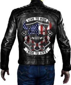 Café Racer Black Live to Ride Ride to Live Jacket