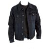 Vintage Black Denim Jacket For Mens