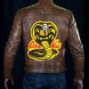 Cobra Kai Brown Leather Jacket for Men