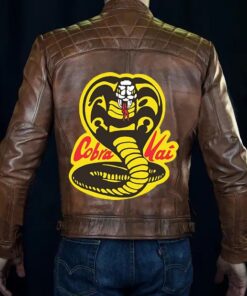 Cobra Kai Brown Leather Jacket for Men