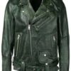 Green Motorcycle Brando Style Vintage Biker Leather Jacket