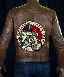 Café Racer Vintage Motorcycle Leather Jacket