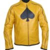 Mustard Yellow Leather Jacket For Men