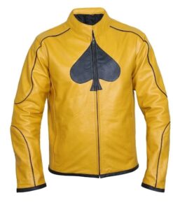 Mustard Yellow Leather Jacket For Men