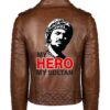 My Hero My Sultan Qaboos Bin Said Brown Leather Jacket