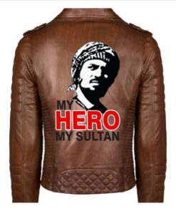 My Hero My Sultan Qaboos Bin Said Brown Leather Jacket