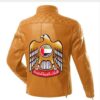 Eagle Leather Jacket With Flag Of The United Arab Emirates