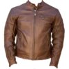 Men's Classic Vintage Leather Motorbike Café Racer Jacket