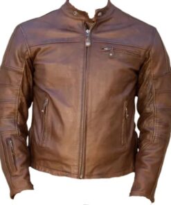 Men's Classic Vintage Leather Motorbike Café Racer Jacket