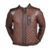 Vintage Brown Men's Quilted Jacket