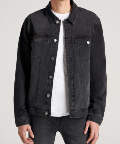 black denim jacket man