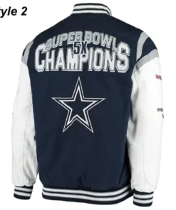 Navy Blue Dallas Cowboys Championship Varsity Jacket