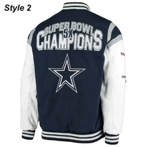 Navy Blue Dallas Cowboys Championship Varsity Jacket