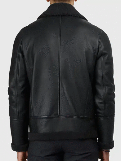 Men’s Black Bomber Leather Jacket