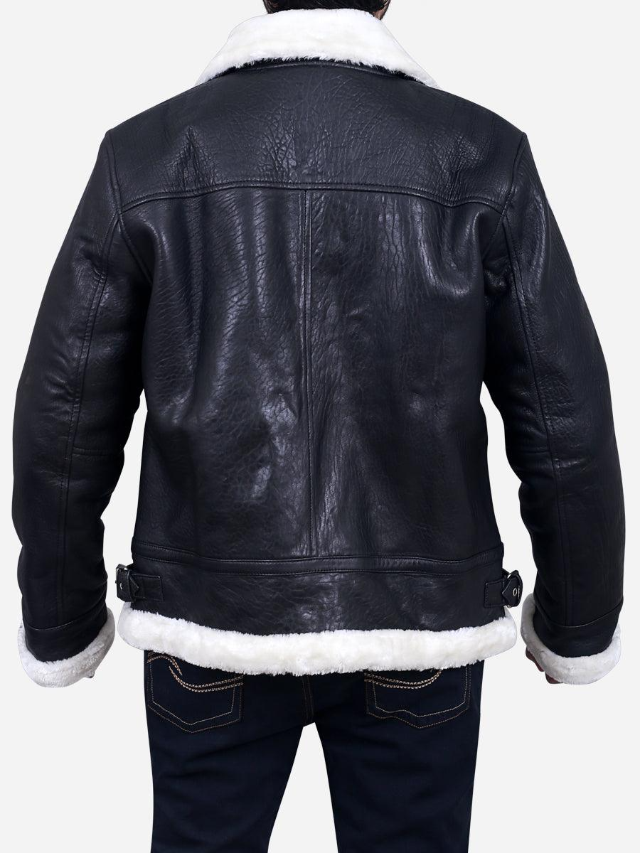Dalton Black B3 Bomber Leather Jacket for Men